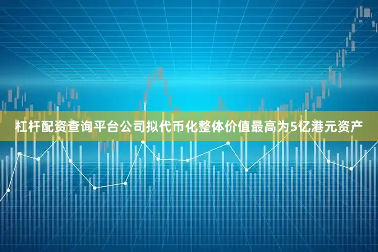 杠杆配资查询平台公司拟代币化整体价值最高为5亿港元资产